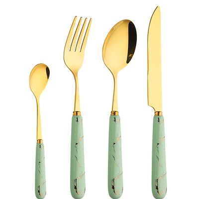 24 Piece Modern Silverware Set for 6,Stainless Steel Flatware Unique Cutlery Set Include Knife/Fork/Spoon/Coffee spoon Tableware Set for Home Kitchen Restaurant Hotel