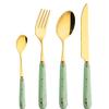 24 Piece Modern Silverware Set for 6,Stainless Steel Flatware Unique Cutlery Set Include Knife/Fork/Spoon/Coffee spoon Tableware Set for Home Kitchen Restaurant Hotel view 1