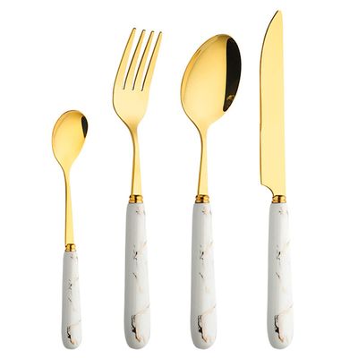 24 Piece Modern Silverware Set for 6,Stainless Steel Flatware Unique Cutlery Set Include Knife/Fork/Spoon/Coffee spoon Tableware Set for Home Kitchen Restaurant Hotel