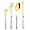 24 Piece Modern Silverware Set for 6,Stainless Steel Flatware Unique Cutlery Set Include Knife/Fork/Spoon/Coffee spoon Tableware Set for Home Kitchen Restaurant Hotel view 1