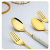 24 Piece Modern Silverware Set for 6,Stainless Steel Flatware Unique Cutlery Set Include Knife/Fork/Spoon/Coffee spoon Tableware Set for Home Kitchen Restaurant Hotel view 4