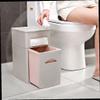 TOMYEUS Trash Cans 10L Toilet Trash Can Tissue Box All-in-one Toilet Drawer Box Shelf Two-in-One Drawer with Storage Kitchen Bathroom Trash Cans (Color : B) view 3