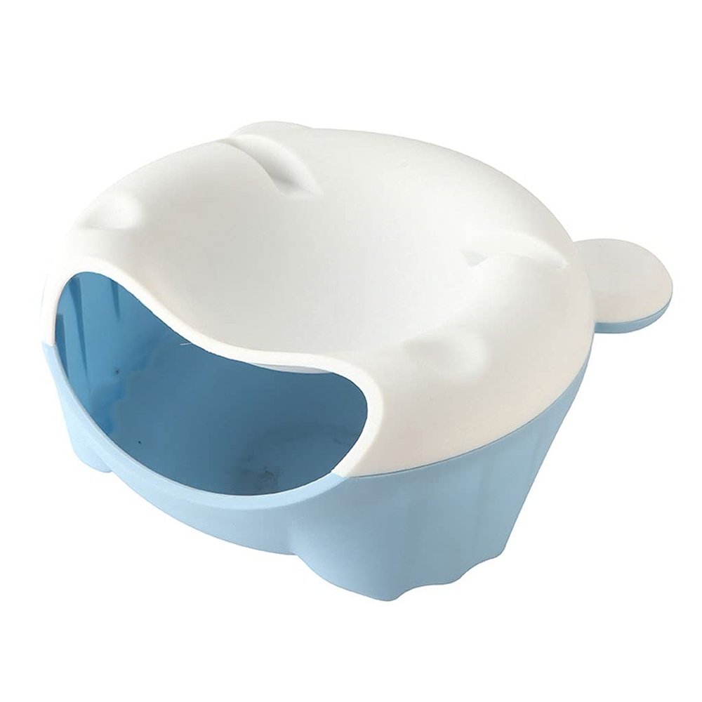 TOMYEUS Kitchen Bin Small Trash Box On The Dining Table, Mini Home Desktop, Double-Layer Nut Shell Storage Tube, Lazy Bed, Mobile Phone Holder for Home and Office Use (Color : A)