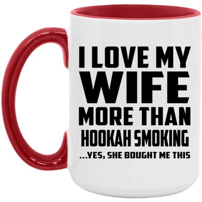 Designsify 15oz Accent Coffee Mug Red Ceramic Tea-Cup with Handle