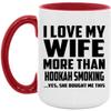 Designsify 15oz Accent Coffee Mug Red Ceramic Tea-Cup with Handle view 1