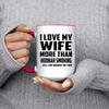 Designsify 15oz Accent Coffee Mug Red Ceramic Tea-Cup with Handle view 2