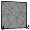Fire Beauty Fireplace Screen Decorative Mesh Geometric Fire Spark Guard Gate Cover for Home view 2