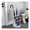 Umbrella Stand Racks Modern Iron Umbrella Holder, Home Office Hallway Entrance Umbrella Organizer, Umbrella Basket with Hook and Drip Tray (Color : White, Size : 30x60CM) view 1
