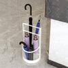 Umbrella Stand Racks Modern Iron Umbrella Holder, Home Office Hallway Entrance Umbrella Organizer, Umbrella Basket with Hook and Drip Tray (Color : White, Size : 30x60CM) view 3