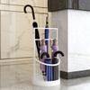 Umbrella Stand Racks Modern Iron Umbrella Holder, Home Office Hallway Entrance Umbrella Organizer, Umbrella Basket with Hook and Drip Tray (Color : White, Size : 30x60CM) view 4