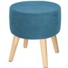 XGANGM Small Ottoman Slipcover Round Stretch Velvet Ottoman Cover Round Storage Footstool Cover Slipcovers Small Ottoman Pouf Slipcover Round Furniture Protector,Peacock Blue,33 * 20 view 1