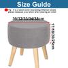 XGANGM Small Ottoman Slipcover Round Stretch Velvet Ottoman Cover Round Storage Footstool Cover Slipcovers Small Ottoman Pouf Slipcover Round Furniture Protector,Peacock Blue,33 * 20 view 3