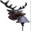 KDLK Cast Iron Door Bell Decorative Rustic Door Bell Rustic Retro Cast Iron Doorbell Deer Head Wall Bell Dinner Bell for Inside Ship Bell Hanging Bell Farmhouse Decorative Bells view 1
