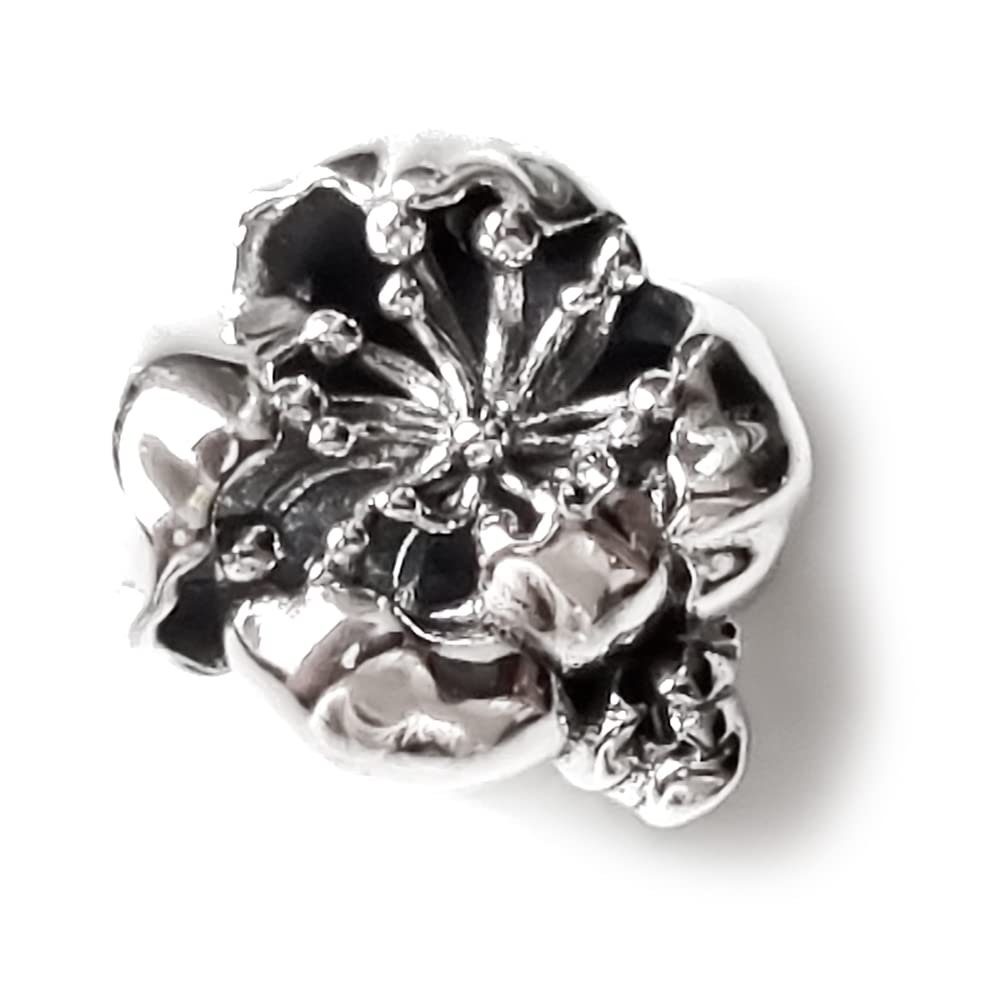 Yellow Pond Lily Flower, Secret Pond Lily Blossom Sterling Silver Charm Bead S925, Lotus Flower with little flower bud, Spiritual Charm Yoga Buddhism, Water Lily Lilies Jewellery, Pandora compatible