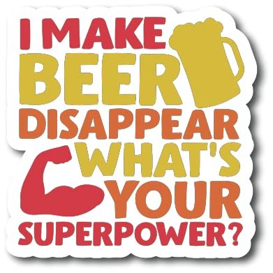 I Make Beer Disappear What's Your Superpower? |Great Gift Idea|Single |5 Inch Magnet | Made in The USA | Car Auto Tool Box RefrigeratorMagnet | FBMMAG11276