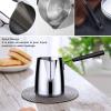 30 Oz / 900 ml Large Turkish Coffee Pot Stainless Steel Cezve Briki Ibrik Greek Arabic Coffee Maker, Universal Butter and Milk Warmer, Small Sauce Pan view 3