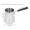 30 Oz / 900 ml Large Turkish Coffee Pot Stainless Steel Cezve Briki Ibrik Greek Arabic Coffee Maker, Universal Butter and Milk Warmer, Small Sauce Pan view 4