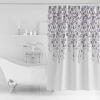 Romantic Floral Shower Curtain, Purple and Gray Draping Flower Waterproof Washable Shower Curtains Set for Bathroom Bathtubs Decor Set, 54" Wx78 L with Hooks view 2