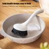 Dish Brush Long Handle Kitchen Cleaning Brush Kitchen Scrub Brushes Dish Brush for Cleaning Pot Skillet Pan Dish Scrubber Round Hole Hanging Storage Easily view 2
