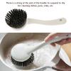 Dish Brush Long Handle Kitchen Cleaning Brush Kitchen Scrub Brushes Dish Brush for Cleaning Pot Skillet Pan Dish Scrubber Round Hole Hanging Storage Easily view 4