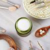 4oz Glass Jars with Lids, HOA Kinh 12 Pack Green Frosted Glass Jars with Lid Empty Cosmetic Containers Round Airtight Glass Jar with Black Lids for Storing Lotions, Powders, and Ointments view 2