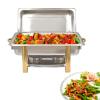 Chafing Dish Buffet Set Electric Chafer Server Food Warmer, Temperature Control, Roll Top Chafing Dish Buffet Set Professional Chaffing Server Set Chaffing Dish, Warming Container view 2