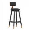 25.6" Counter Height Bar Stools with Velvet Seat Back Kitchen Dining Barstools Chair with Thick Cushion & Metal Frame Base, Set of 2/Set of 4, 300 LBS view 1