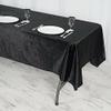 1 Pcs Black 60"X102" Premium Velvet Rectangular Tablecloth Wedding Event Party Linens view 2