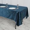 1 Pcs Navy Blue 60"X102" Premium Velvet Rectangular Tablecloth Wedding Party Linens view 3