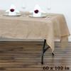 1 Pcs Natural Burlap 60x102 Rectangle Tablecloth Country Wedding Party Catering Linen view 3