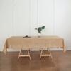 1 Pcs Natural 60x102 Rectangular Premium Faux Burlap Polyester Tablecloth Wedding view 2