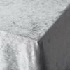 1 Pcs Silver 60"X102" Premium Velvet Rectangular Tablecloth Light Gray Event Linens view 3