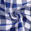 1 Pcs Navy Blue White Buffalo Plaid 90" Round Polyester Tablecloth Checkered Picnic view 4