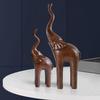 2-Pack Elephant Statues Elephant Mother and Child Figurine Modern Crafts Ornaments for Desktop Cabinet Home Decoration - Brown view 4