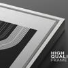 wall26 Framed Canvas Print Wall Art Set Black and White Mid Century Semi Circle Arches Abstract Shapes Illustrations Modern Minimalist Relax/Calm for Living Room, Bedroom, Office - 16"x24"x2 White view 4