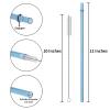 12-Pack Glitter Reusable Colorful Plastic Straws, 11 Inches Clear BPA-Free Unbreakable Sparkle Tumbler Drinking Straws with Cleaning Brush view 2