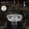 AKaSping Hanging Crystal Cake Stand 23.62" Acryli Suspended Cupcake Stand Chandelier Hanging Cake Rack Romantic Cake Swing Stand Dessert Display Stands for Tea Party Wedding Birthday view 2