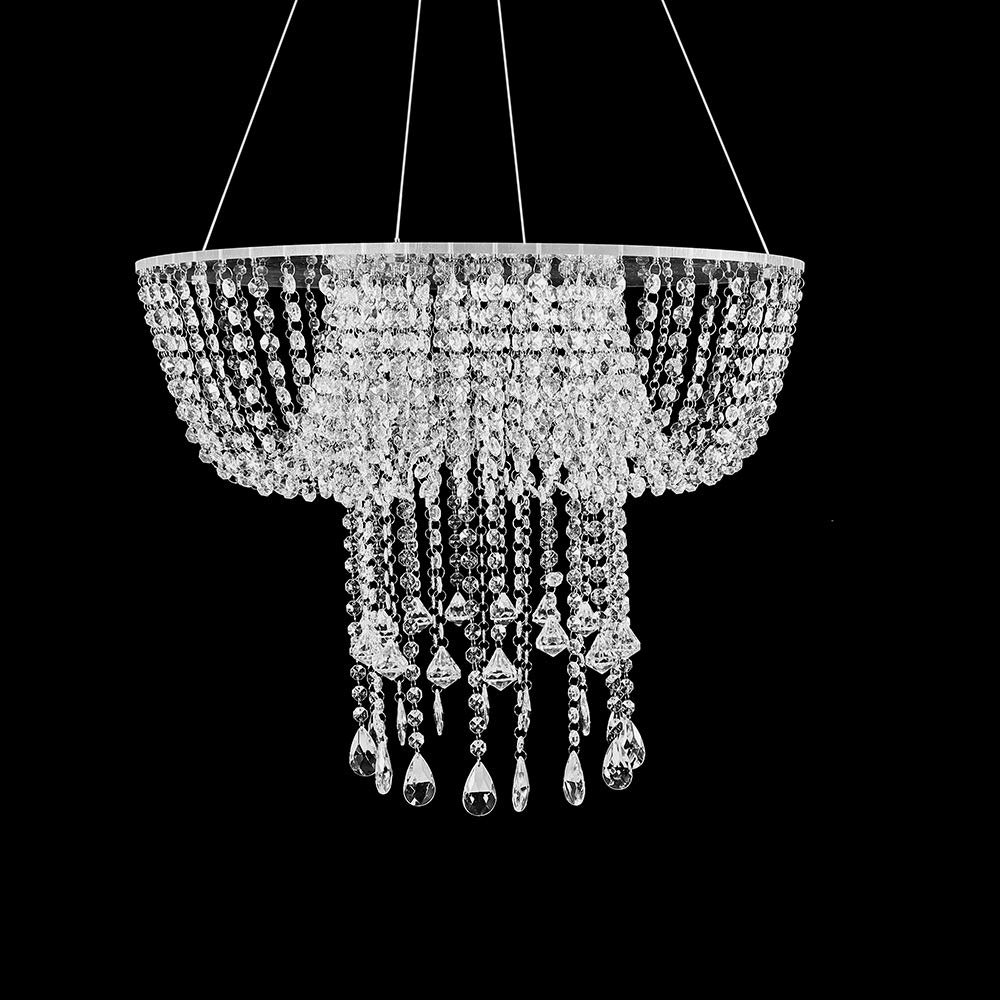 AKaSping Hanging Crystal Cake Stand 23.62" Acryli Suspended Cupcake Stand Chandelier Hanging Cake Rack Romantic Cake Swing Stand Dessert Display Stands for Tea Party Wedding Birthday