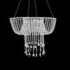 AKaSping Hanging Crystal Cake Stand 23.62" Acryli Suspended Cupcake Stand Chandelier Hanging Cake Rack Romantic Cake Swing Stand Dessert Display Stands for Tea Party Wedding Birthday view 1