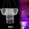 AKaSping Hanging Crystal Cake Stand 23.62" Acryli Suspended Cupcake Stand Chandelier Hanging Cake Rack Romantic Cake Swing Stand Dessert Display Stands for Tea Party Wedding Birthday view 2