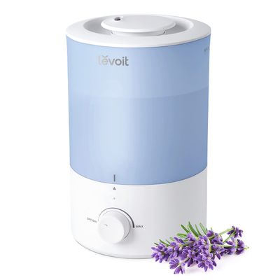 LEVOIT Dual 150 Humidifiers for Bedroom Large Room, 3L Cool Mist Top Fill Essential Oil Diffuser for Baby Nursery and Plants, 360 Nozzle, Quiet Rapid Ultrasonic Humidification for Home, Blue
