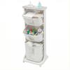 3-Tier Rolling Laundry Hamper Cart with Wheels, Removable Dirty Laundry Baskets, Clothes Hamper with Portable Storage Baskets for Kitchens, Bathrooms, Bedrooms, Classrooms, Laundry Rooms view 1
