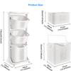 3-Tier Rolling Laundry Hamper Cart with Wheels, Removable Dirty Laundry Baskets, Clothes Hamper with Portable Storage Baskets for Kitchens, Bathrooms, Bedrooms, Classrooms, Laundry Rooms view 3