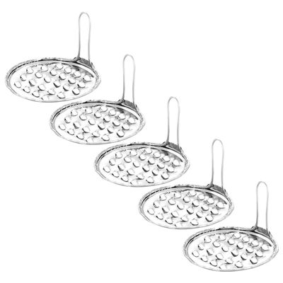 Operitacx Set of 5 Stainless Steel Kitchen Scrapers, Multipurpose Jelly Scrapers and Food Cutters for Cold Noodles, Fruit & Cheese, Lightweight Cooking Tools for Home and Outdoor Use, 3.14 Inch