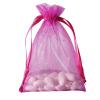100 pcs 5x7-Inch Fuchsia Organza Gift Candy Favor Bags Drawstring Reusable Treat Pouches Wedding Jewerly Storage view 1