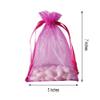 100 pcs 5x7-Inch Fuchsia Organza Gift Candy Favor Bags Drawstring Reusable Treat Pouches Wedding Jewerly Storage view 2