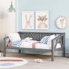Harper & Bright Designs Twin Size Daybed Frame with Wood Slat Support, Wooden Daybed Sofa for Bedroom, Living Room, No Box Spring Needed, Grey view 1