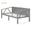 Harper & Bright Designs Twin Size Daybed Frame with Wood Slat Support, Wooden Daybed Sofa for Bedroom, Living Room, No Box Spring Needed, Grey view 2