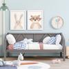 Harper & Bright Designs Twin Size Daybed Frame with Wood Slat Support, Wooden Daybed Sofa for Bedroom, Living Room, No Box Spring Needed, Grey view 3
