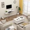 ChooChoo Floating TV Stand Shelf, Wall Mount Entertainment Center Media Console for Living Room, Bedroom, White view 4